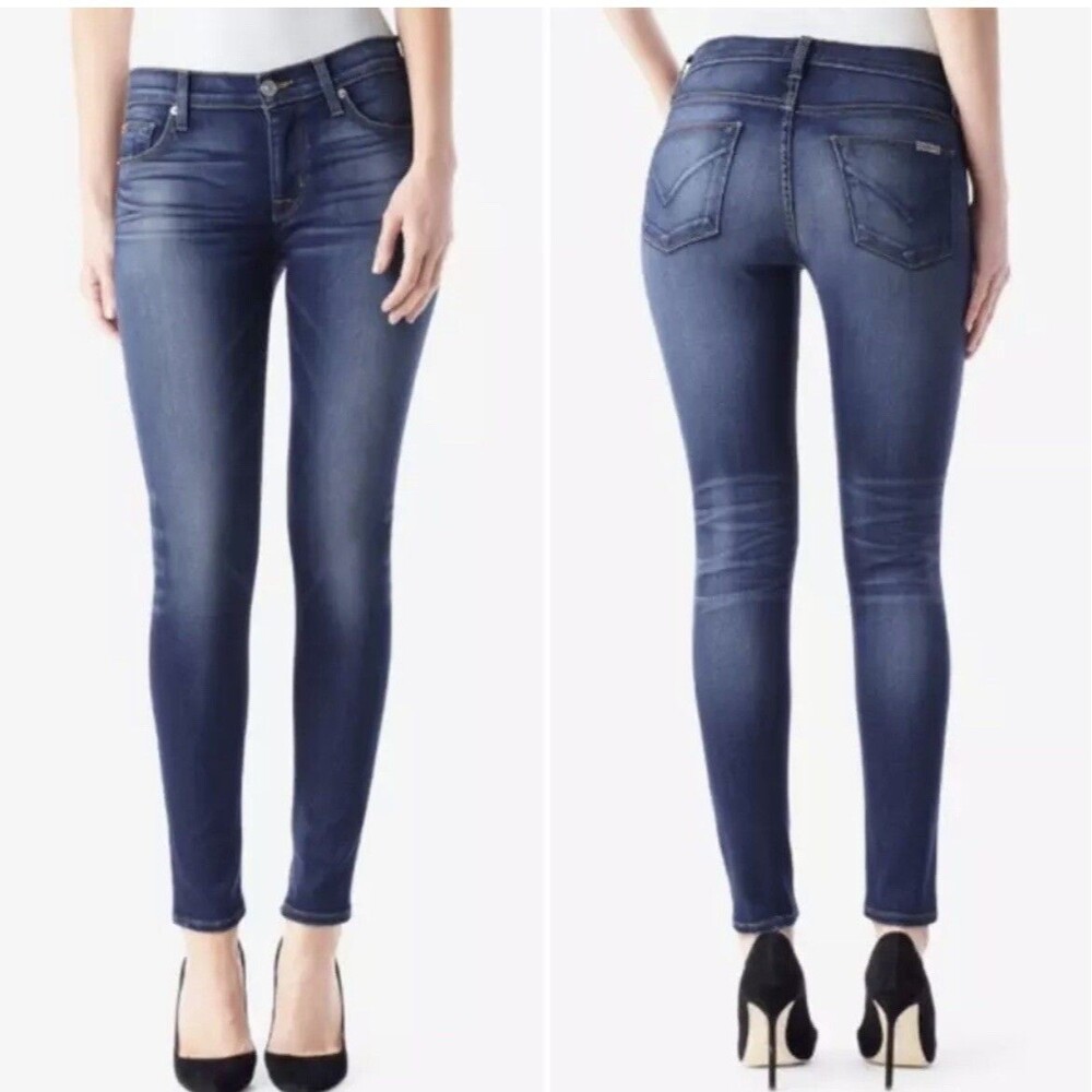 Hudson Mid Rise Nico Super Skinny Jeans Women's Size 32 Medium Wash Denim